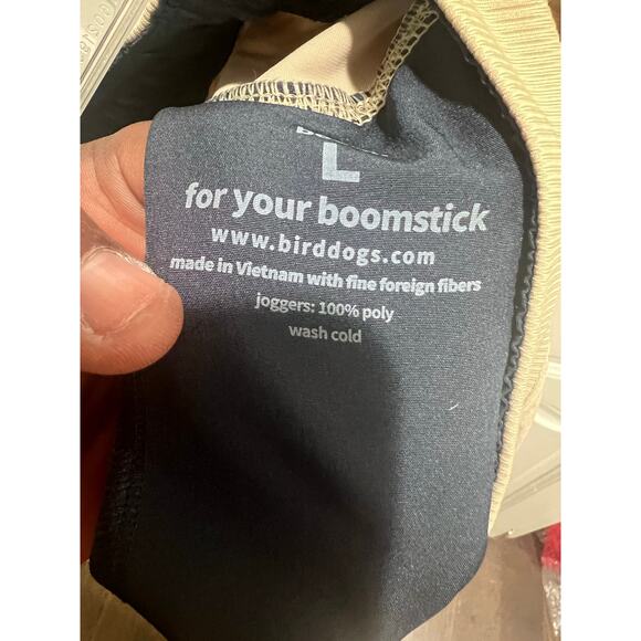 Birddogs Men’s Khaki Joggers Size Large Tan Stretch Lined Athletic Pants - Picture 7 of 8